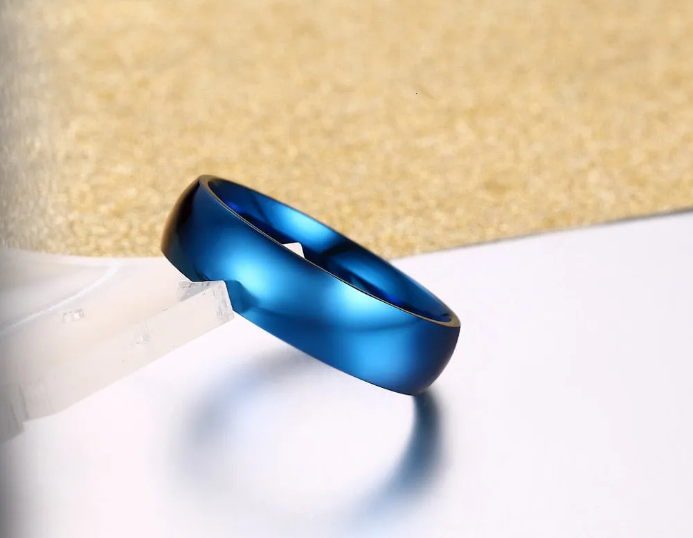 Classic Wedding Ring for Men Women Stainless Steel Jewelry 6mm And 8mm Width