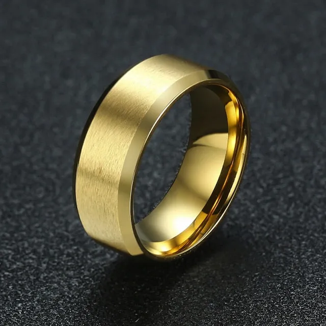 Classic Wedding Ring for Men Women Stainless Steel Jewelry 6mm And 8mm Width