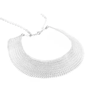 Cleopatra Silver Necklace, collar statement necklace