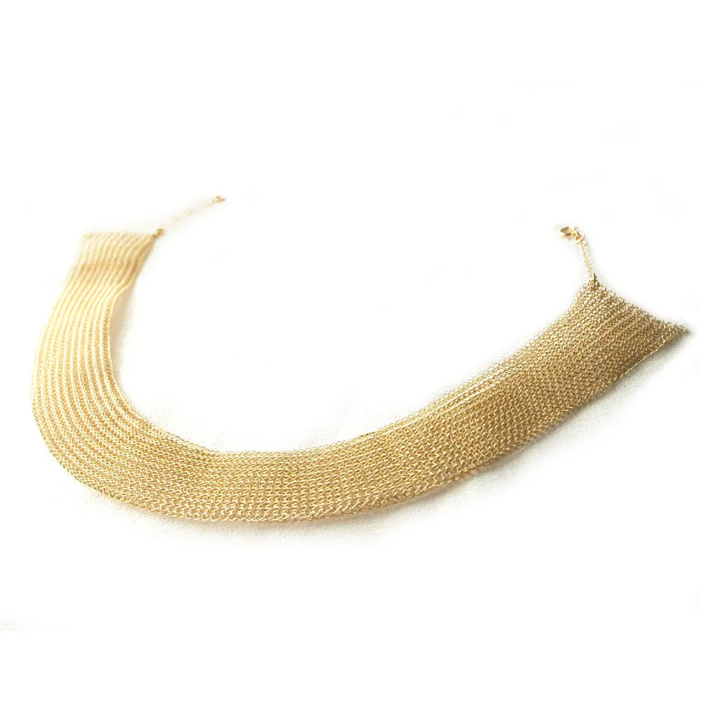 Cleopatra Silver Necklace, collar statement necklace