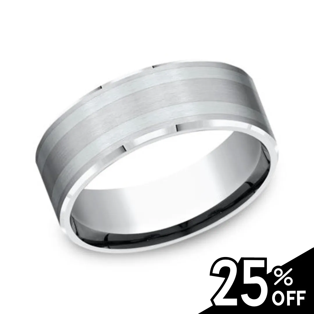 Cobalt Chrome Satin Finish Wedding Band