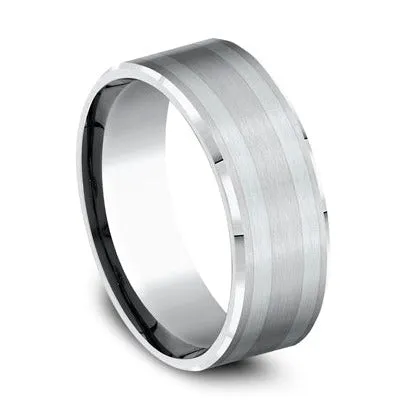 Cobalt Chrome Satin Finish Wedding Band