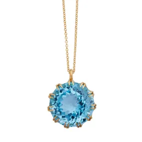 Crown Pendant Blue Topaz