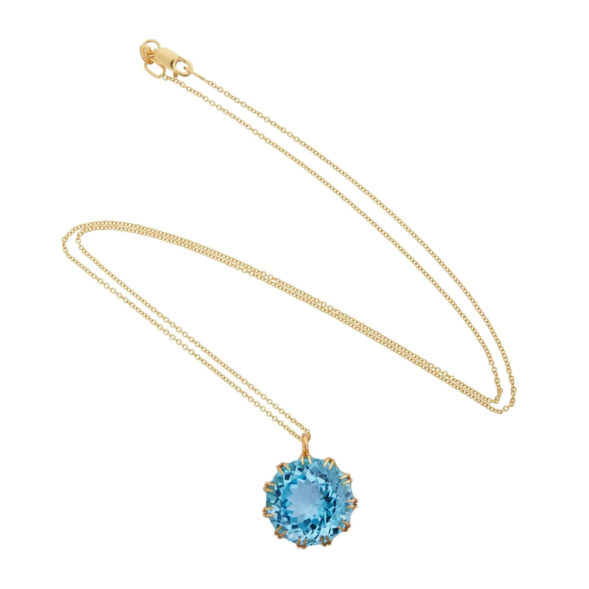 Crown Pendant Blue Topaz