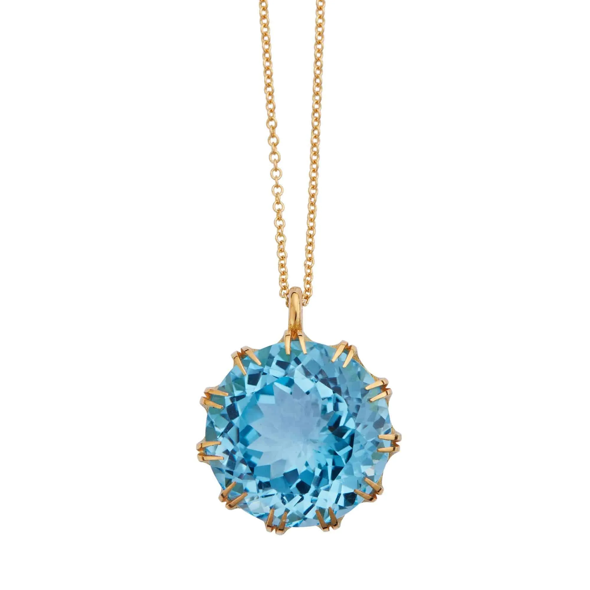 Crown Pendant Blue Topaz