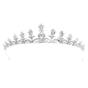 Cubic zircon wedding  bridal royal tiara diadem crown CH10030