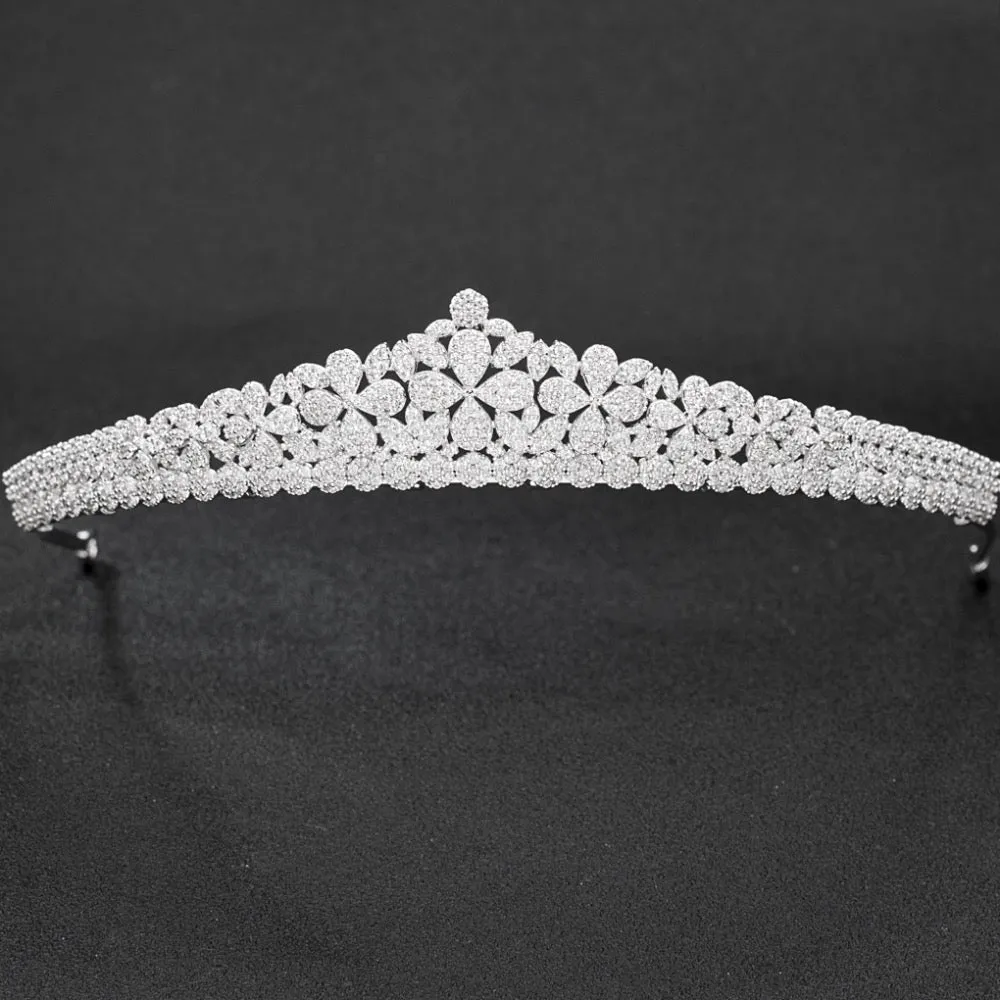 Cubic zircon wedding bridal tiara diadem hair jewelry CH10105