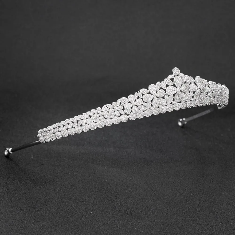 Cubic zircon wedding bridal tiara diadem hair jewelry CH10105