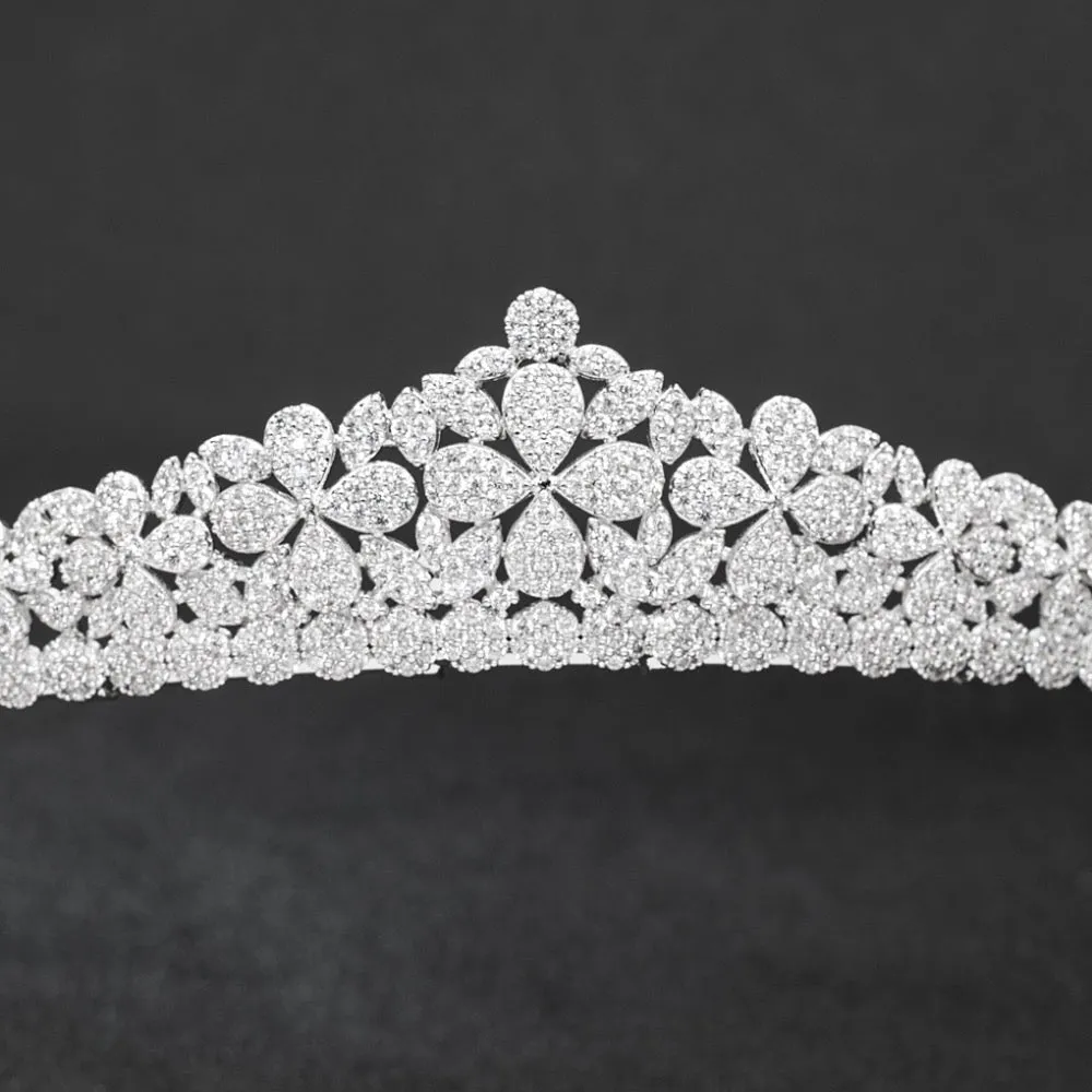 Cubic zircon wedding bridal tiara diadem hair jewelry CH10105