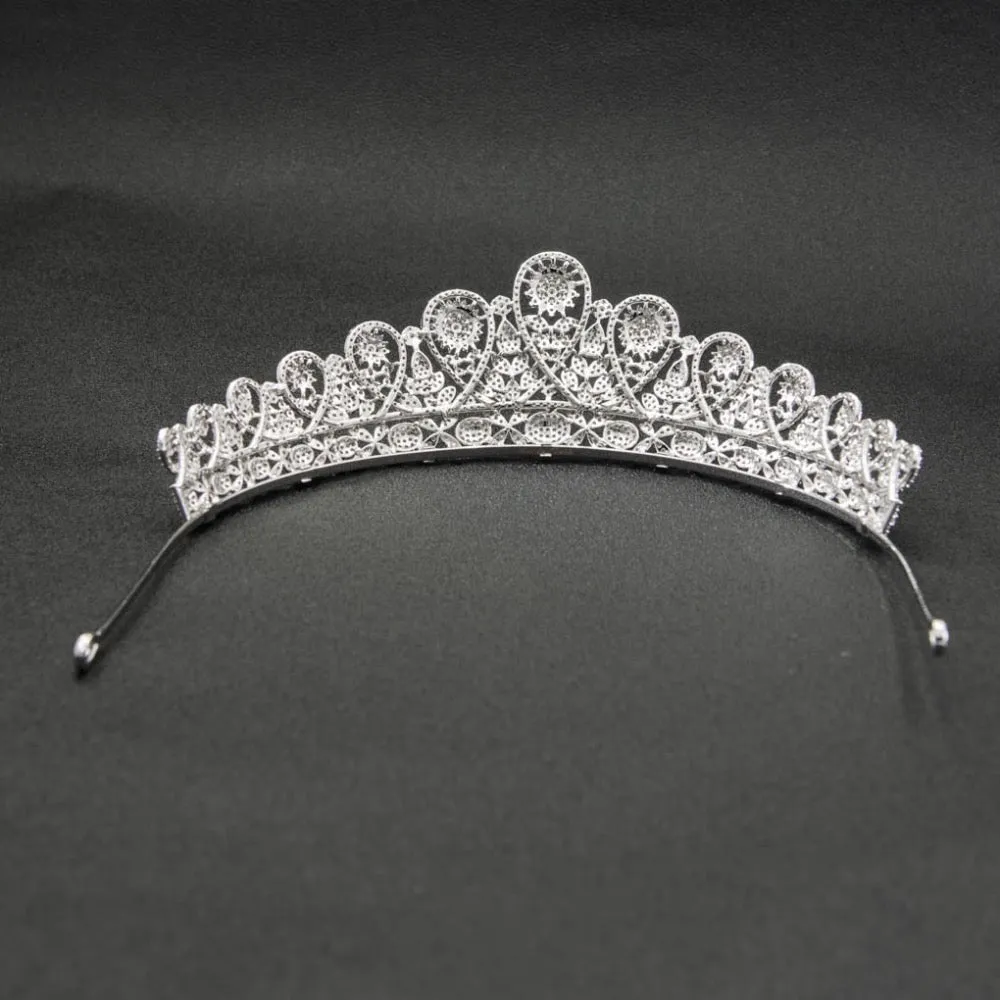 Cubic zircon wedding bridal tiara diadem hair jewelry CH10123