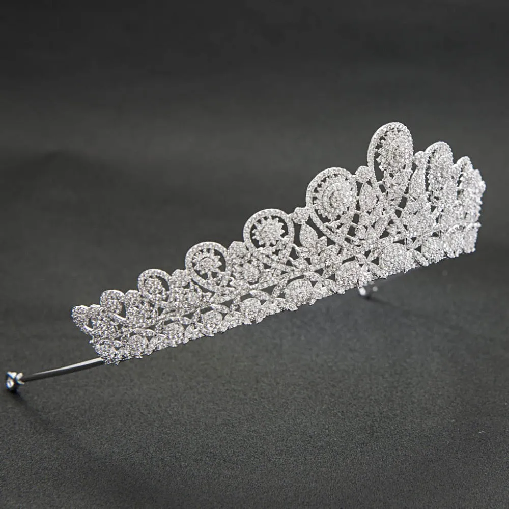 Cubic zircon wedding bridal tiara diadem hair jewelry CH10123