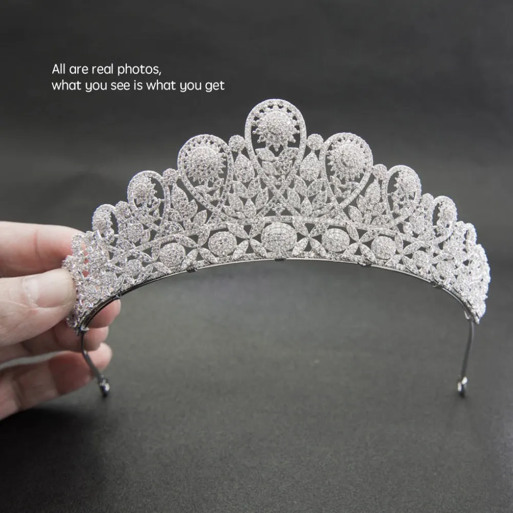Cubic zircon wedding bridal tiara diadem hair jewelry CH10123