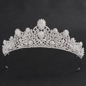 Cubic zirconia wedding bridal tiara diadem hair jewelry CH10124