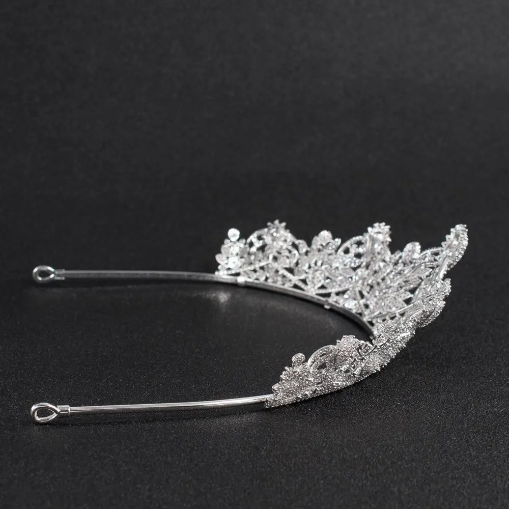 Cubic zirconia wedding bridal tiara diadem hair jewelry CH10124