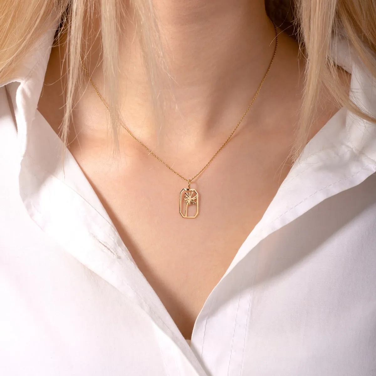Dandelion Flower Necklace Charm
