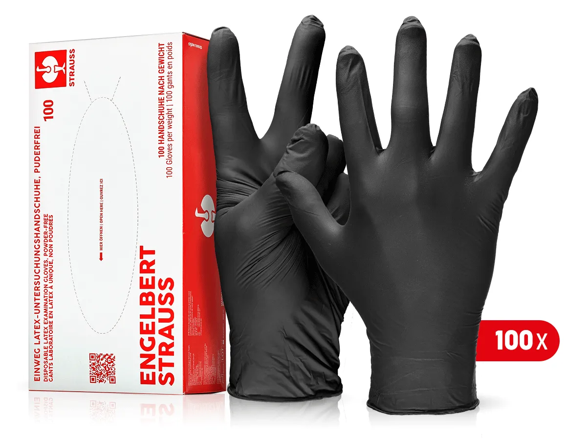 Disposable latex examination gloves, powder-free