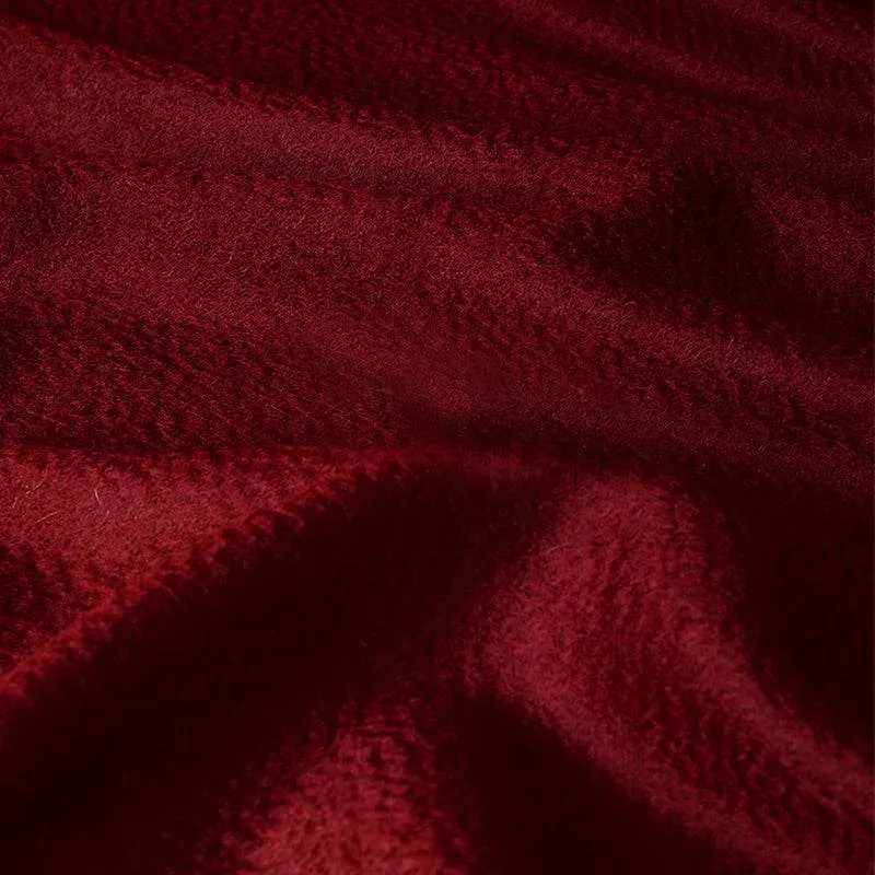 Embroidery Custom Zodiac 100% Cashmere Winter Red Scarf 180x30 cm