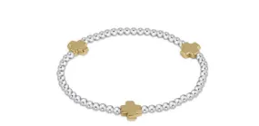 enewton Signature Cross Sterling Mixed Metal 3MM Gold