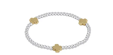 enewton Signature Cross Sterling Mixed Metal 3MM Gold