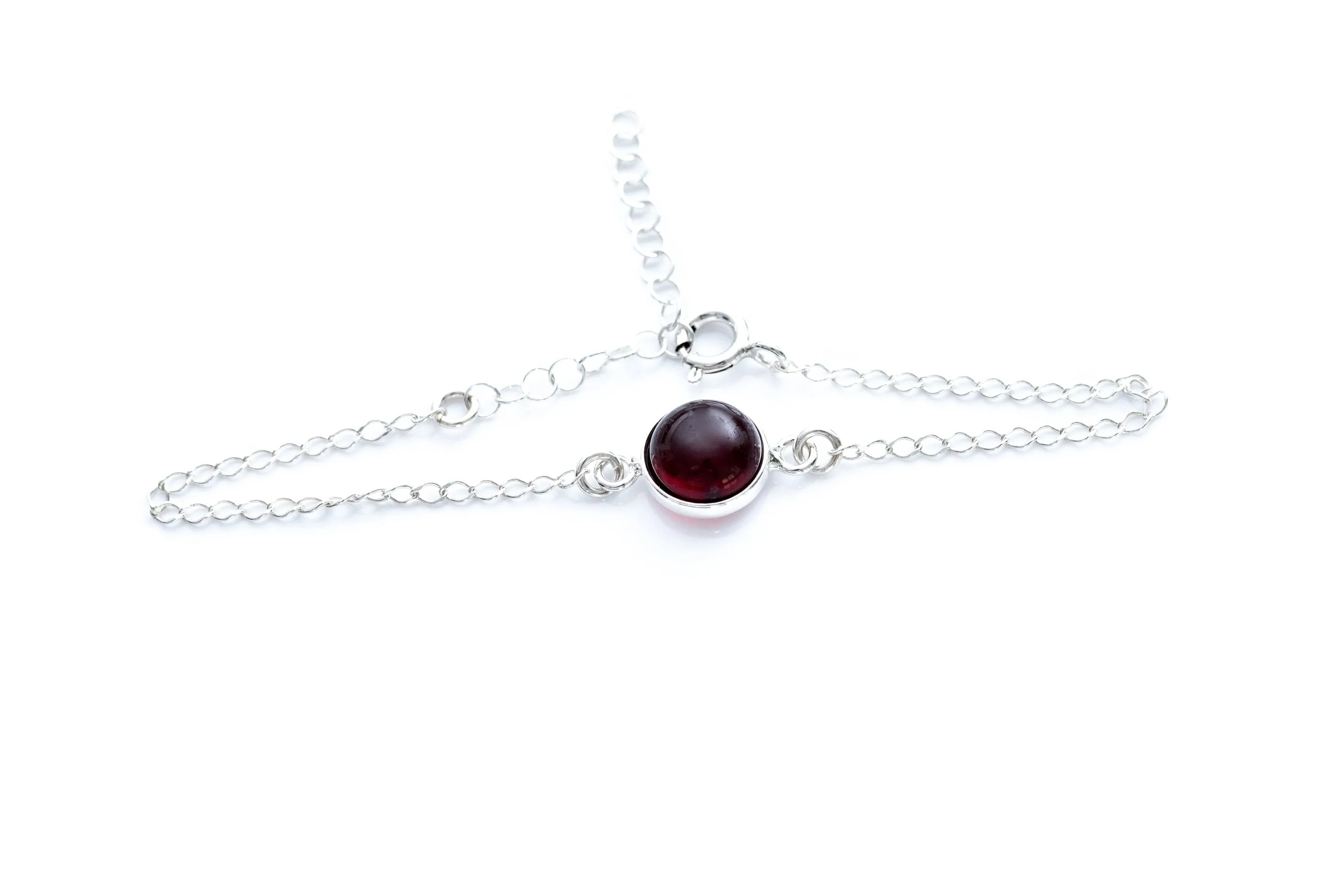 ESSENTIALS Cherry Amber Link Chain Bracelet