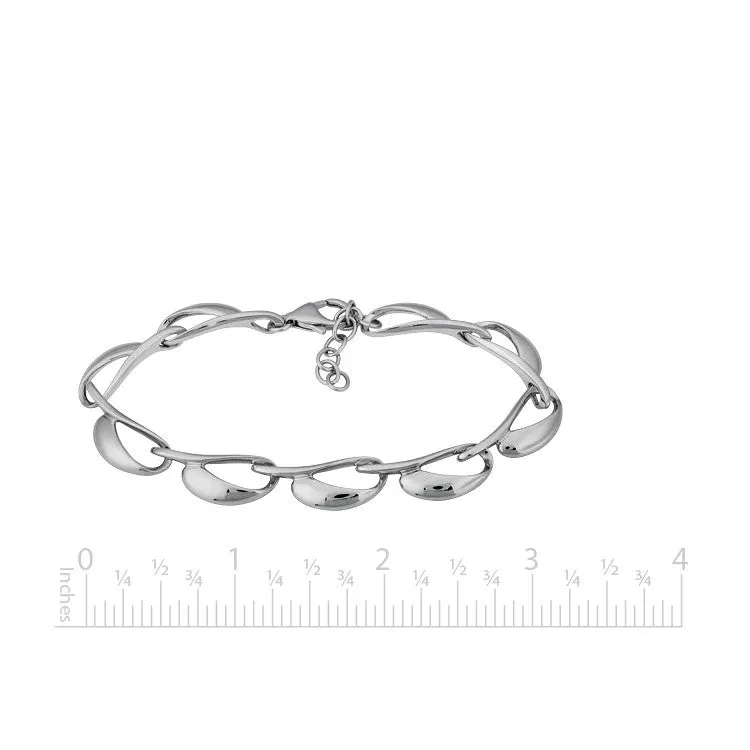 Fancy Link Bracelet, Sterling Silver