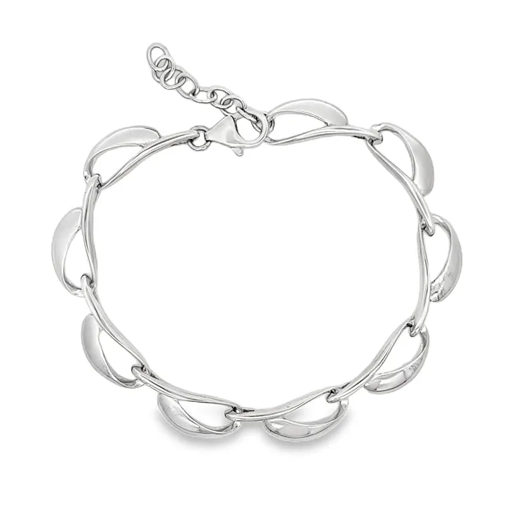 Fancy Link Bracelet, Sterling Silver