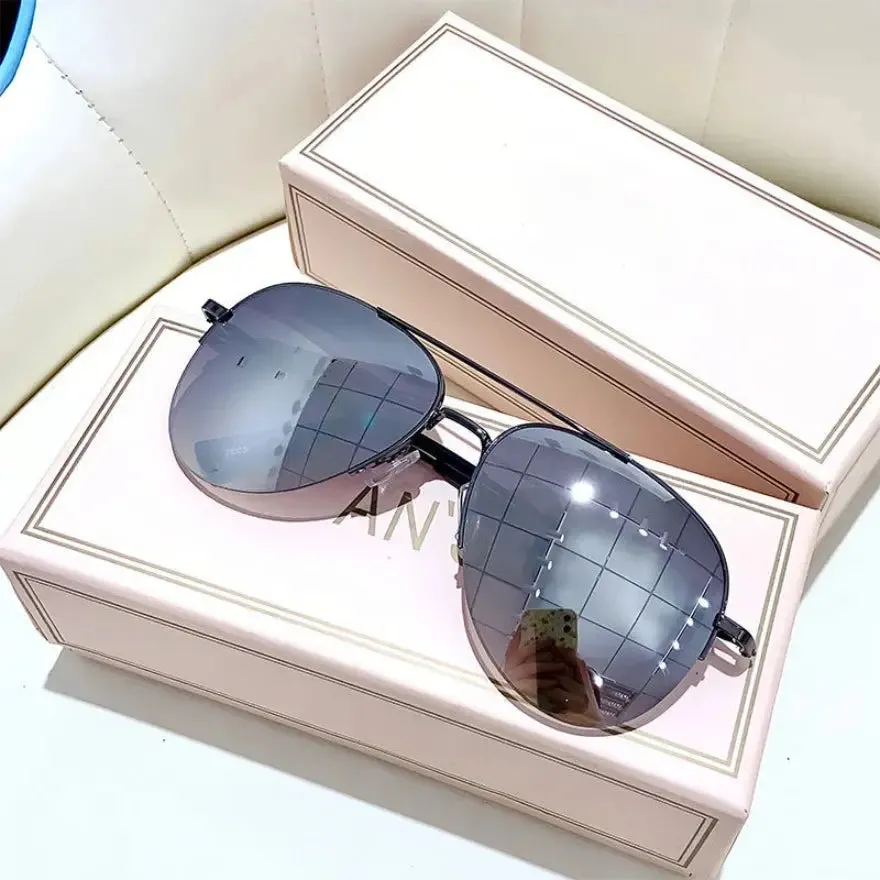 Fashion Gradient Sunglasses for Men Big Frame Pilot Sun Glasses Brand Design Anti-reflective Lunette De Soleil Homme UV400
