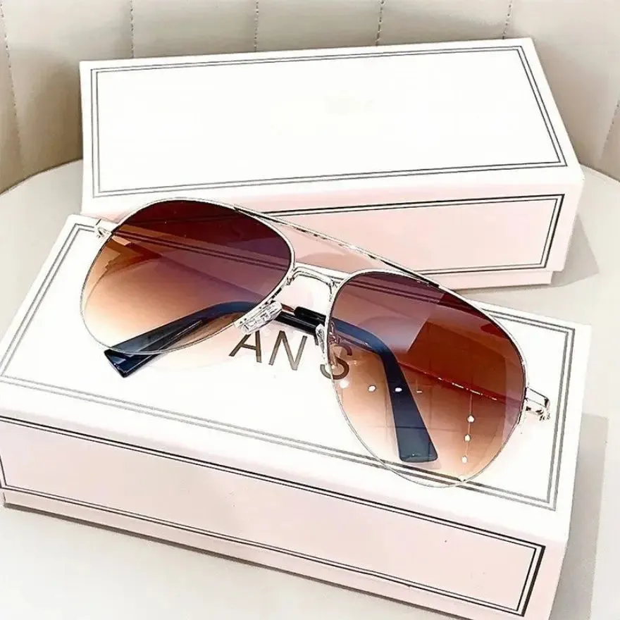 Fashion Gradient Sunglasses for Men Big Frame Pilot Sun Glasses Brand Design Anti-reflective Lunette De Soleil Homme UV400