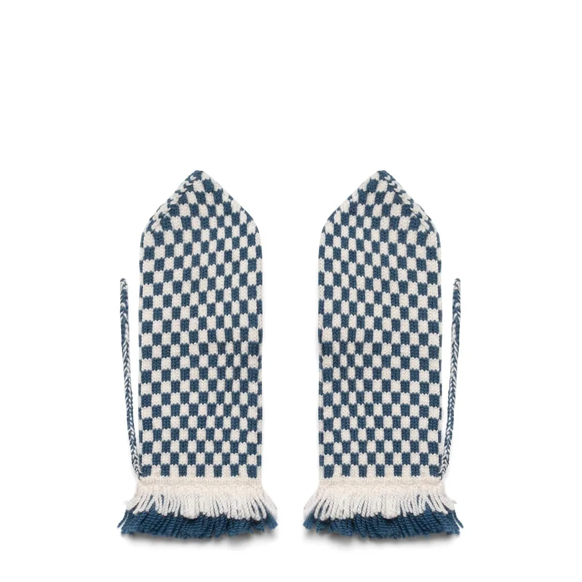 FRINGE CHECK MITTEN
