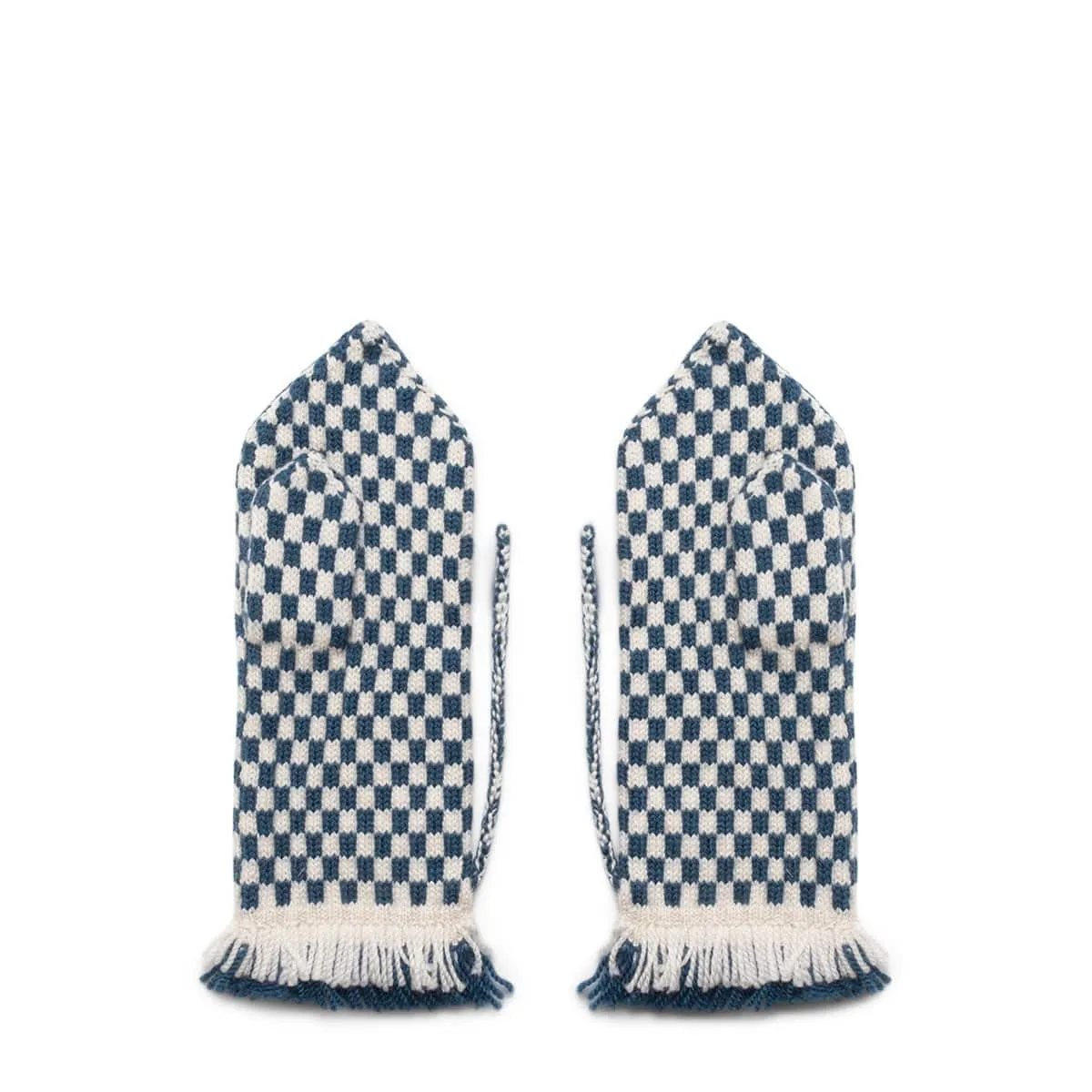 FRINGE CHECK MITTEN