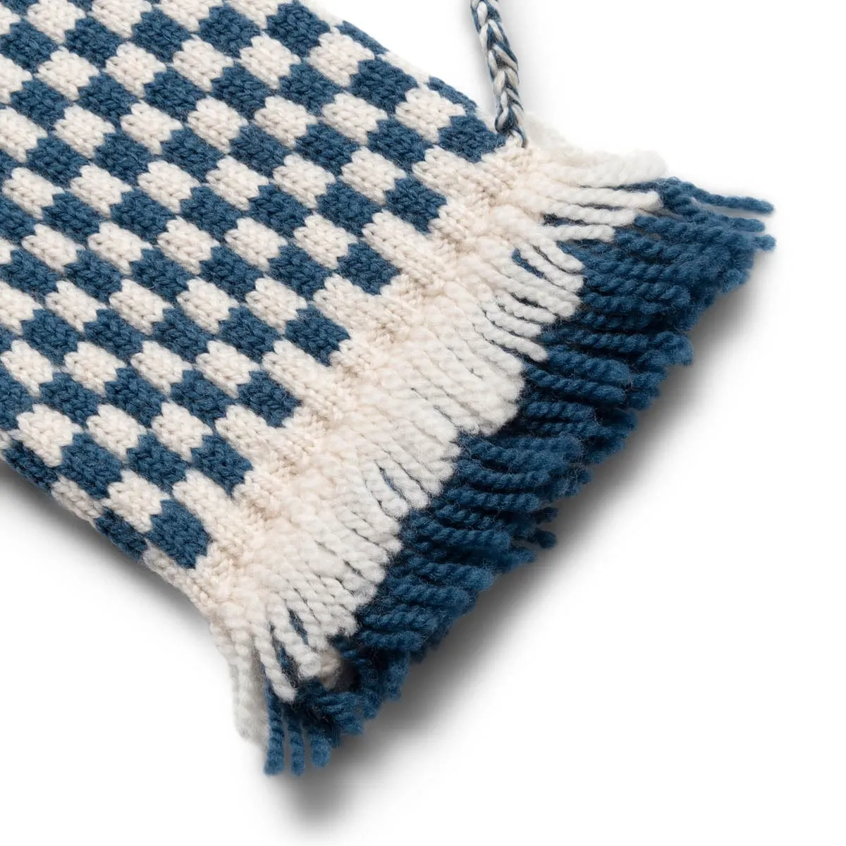 FRINGE CHECK MITTEN