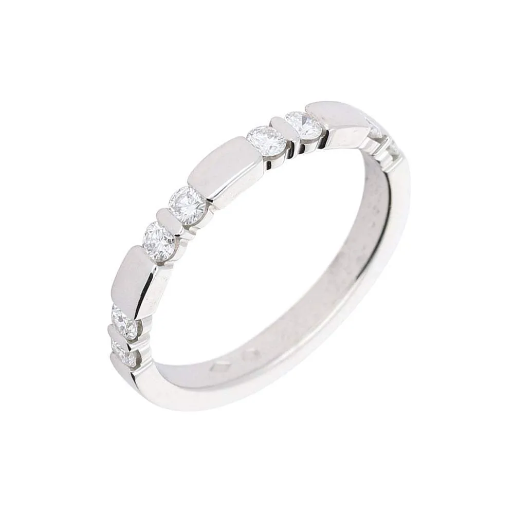 Furrer Jacot Platinum TWVS 0.32ct brilliant cut diamond ring