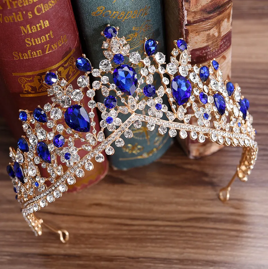 Gorgeous European Tiara in Blue