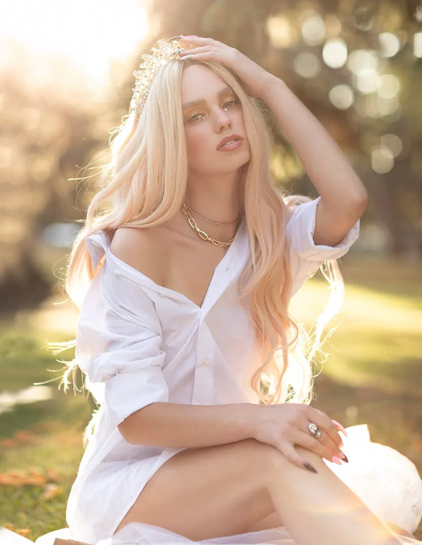 Gorgeous European Tiara in Ivory