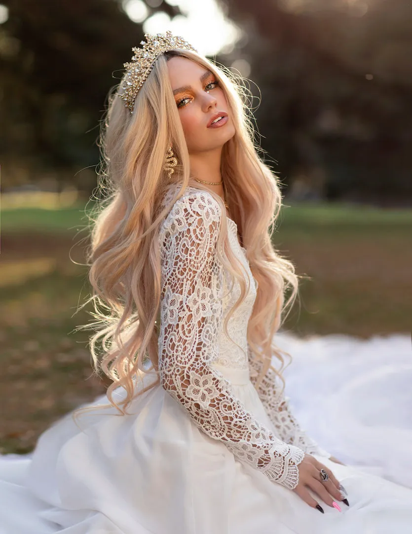 Gorgeous European Tiara in Ivory