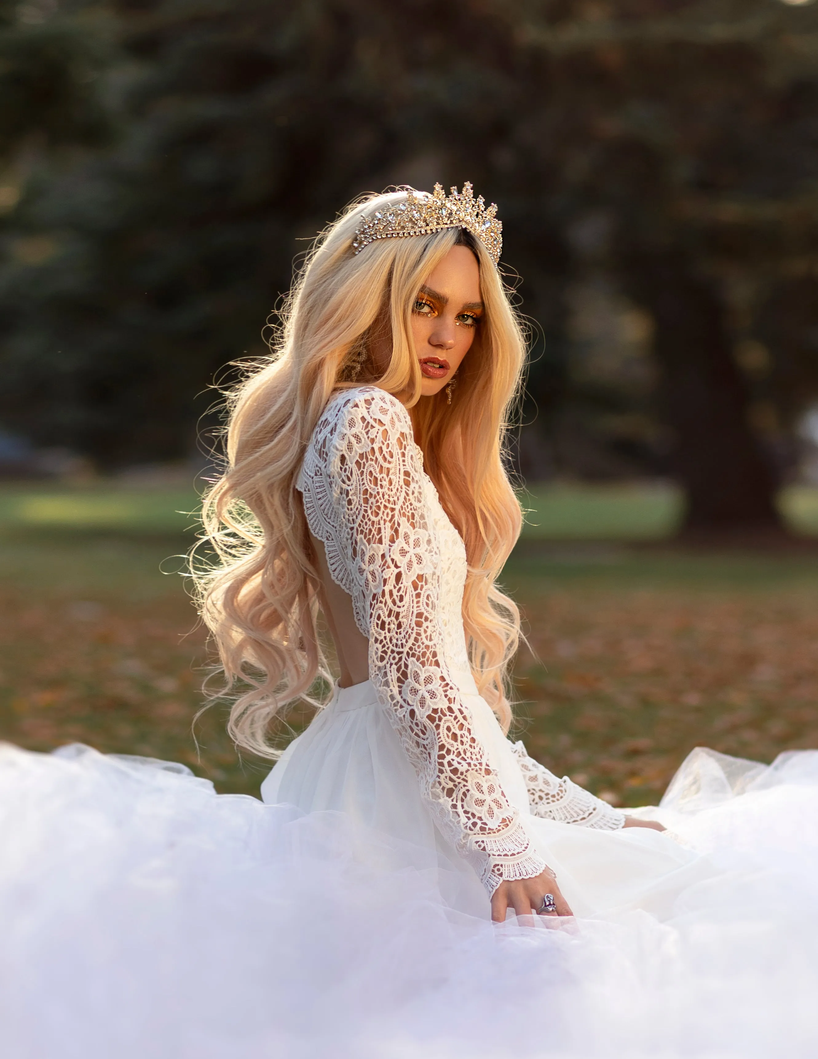 Gorgeous European Tiara in Ivory