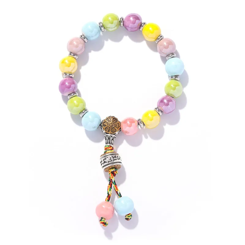 Grey Ceramic Bead Bracelet for Couples - Summer Gift