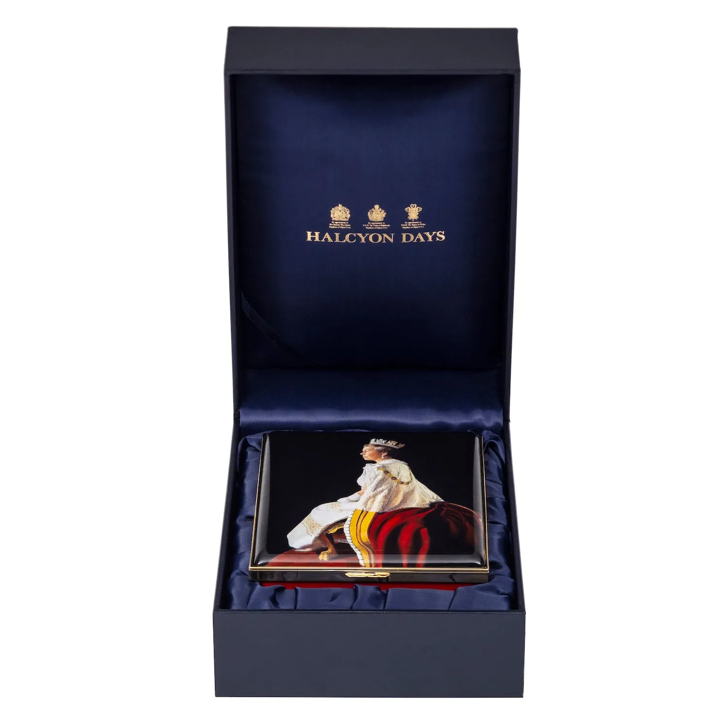 Her Majesty Queen Elizabeth II Enamel Box by Richard Stone