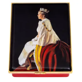 Her Majesty Queen Elizabeth II Enamel Box by Richard Stone