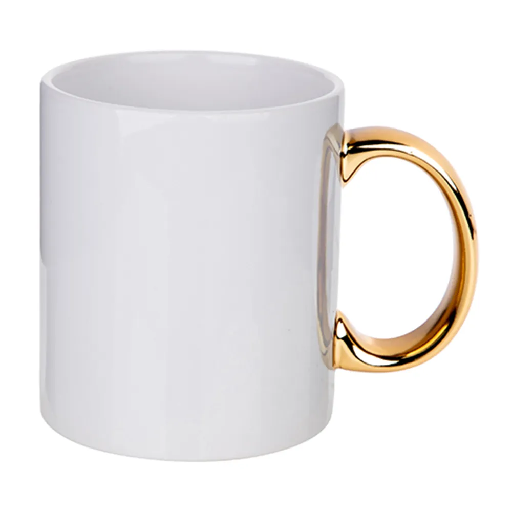 HPN SubliCraft 11 oz. Plated Handle Sublimation Ceramic Mug - 12 per case