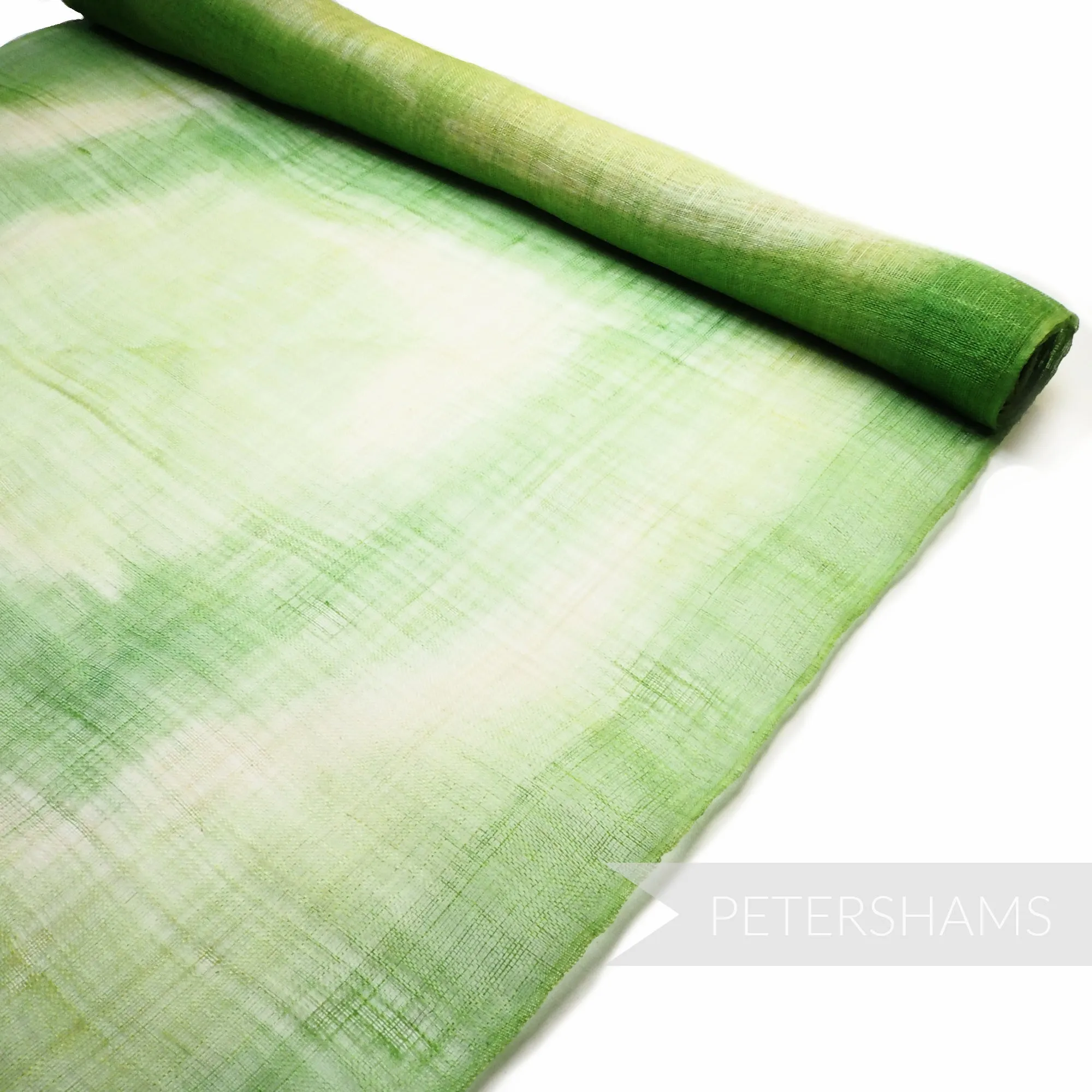 Large Scale Square Pattern Dyed Sinamay Fabric - 1/2m