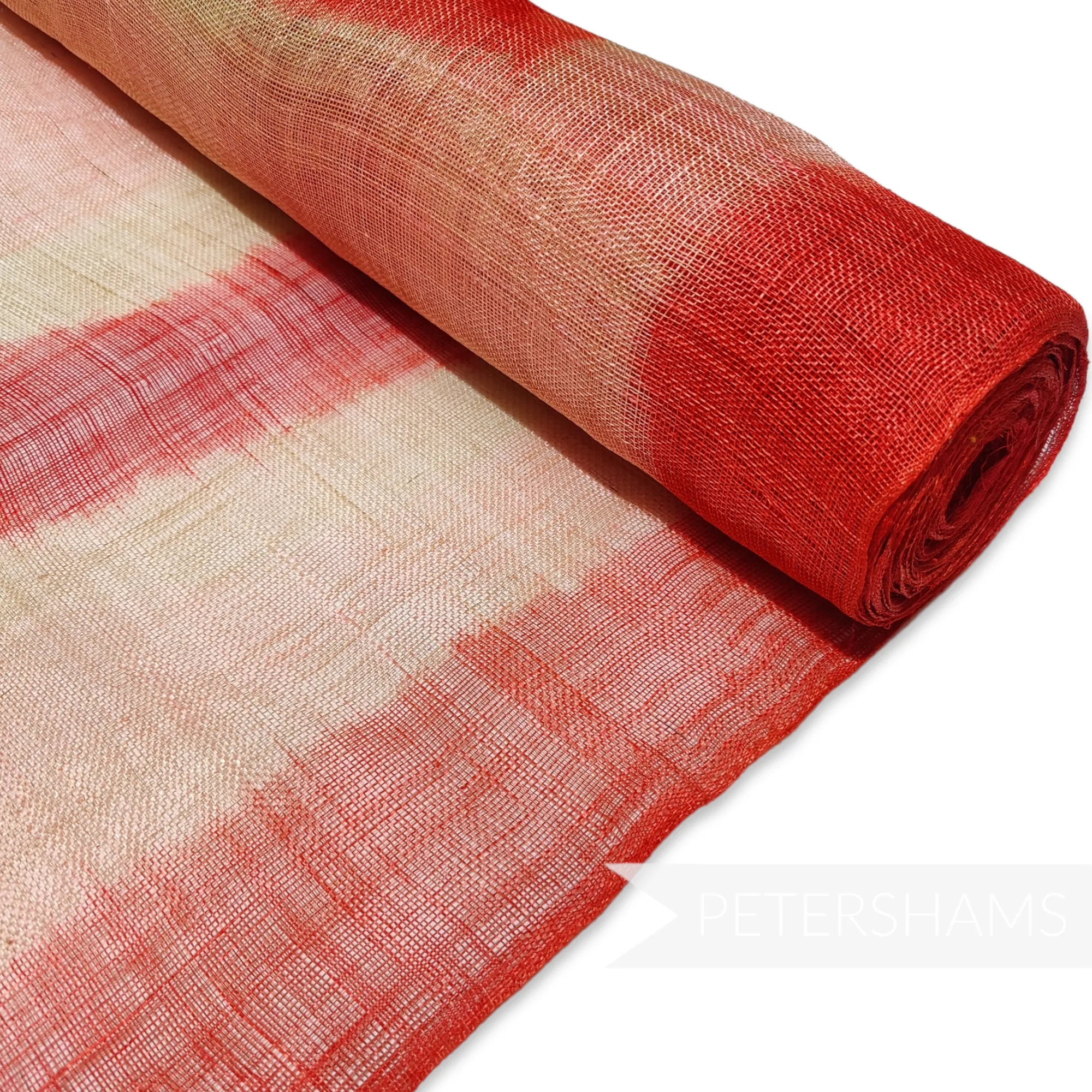 Large Scale Square Pattern Dyed Sinamay Fabric - 1/2m
