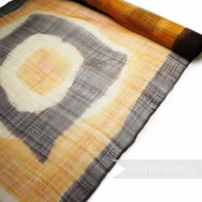 Large Scale Square Pattern Dyed Sinamay Fabric - 1/2m