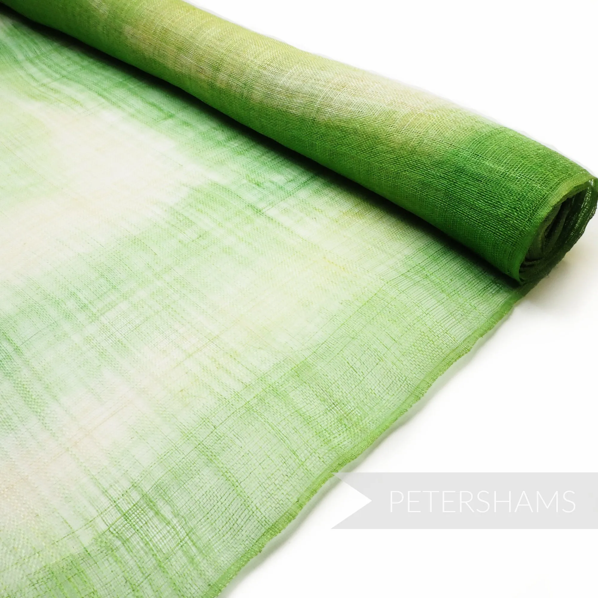 Large Scale Square Pattern Dyed Sinamay Fabric - 1/2m