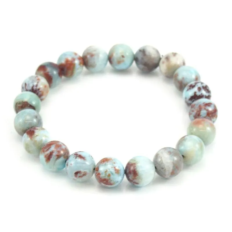 Larimar Stretch Bracelet 9mm