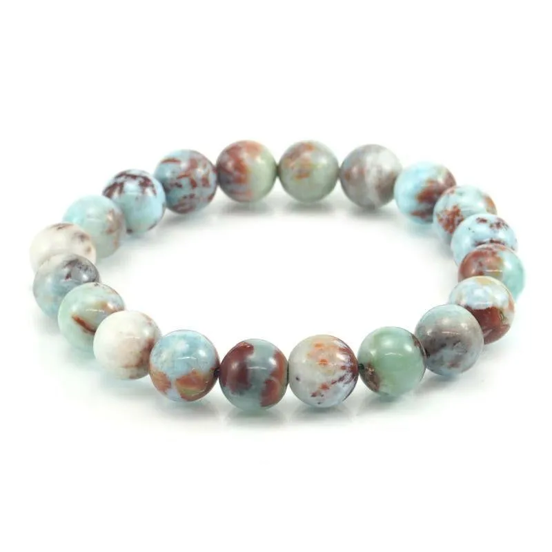 Larimar Stretch Bracelet 9mm