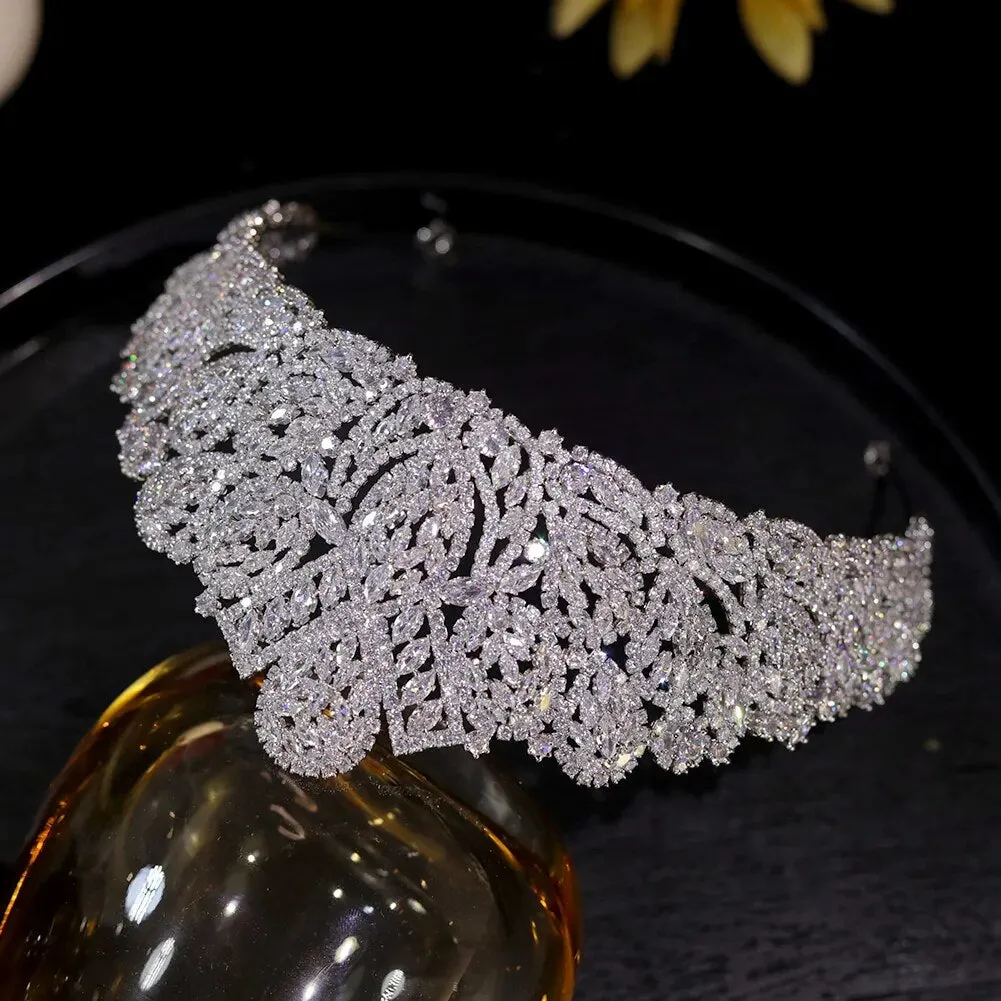 Luxury Large Crowns Queen Diadem Bridal Tiaras
