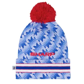 Man United Retro Inspired Bobble Hat Blue