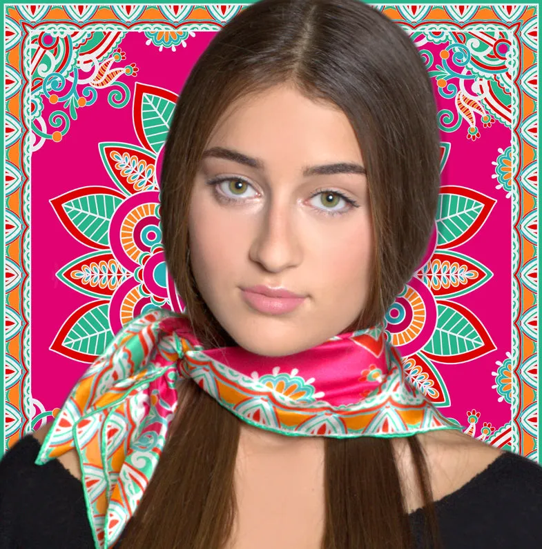 Mandala Small Silk Scarf