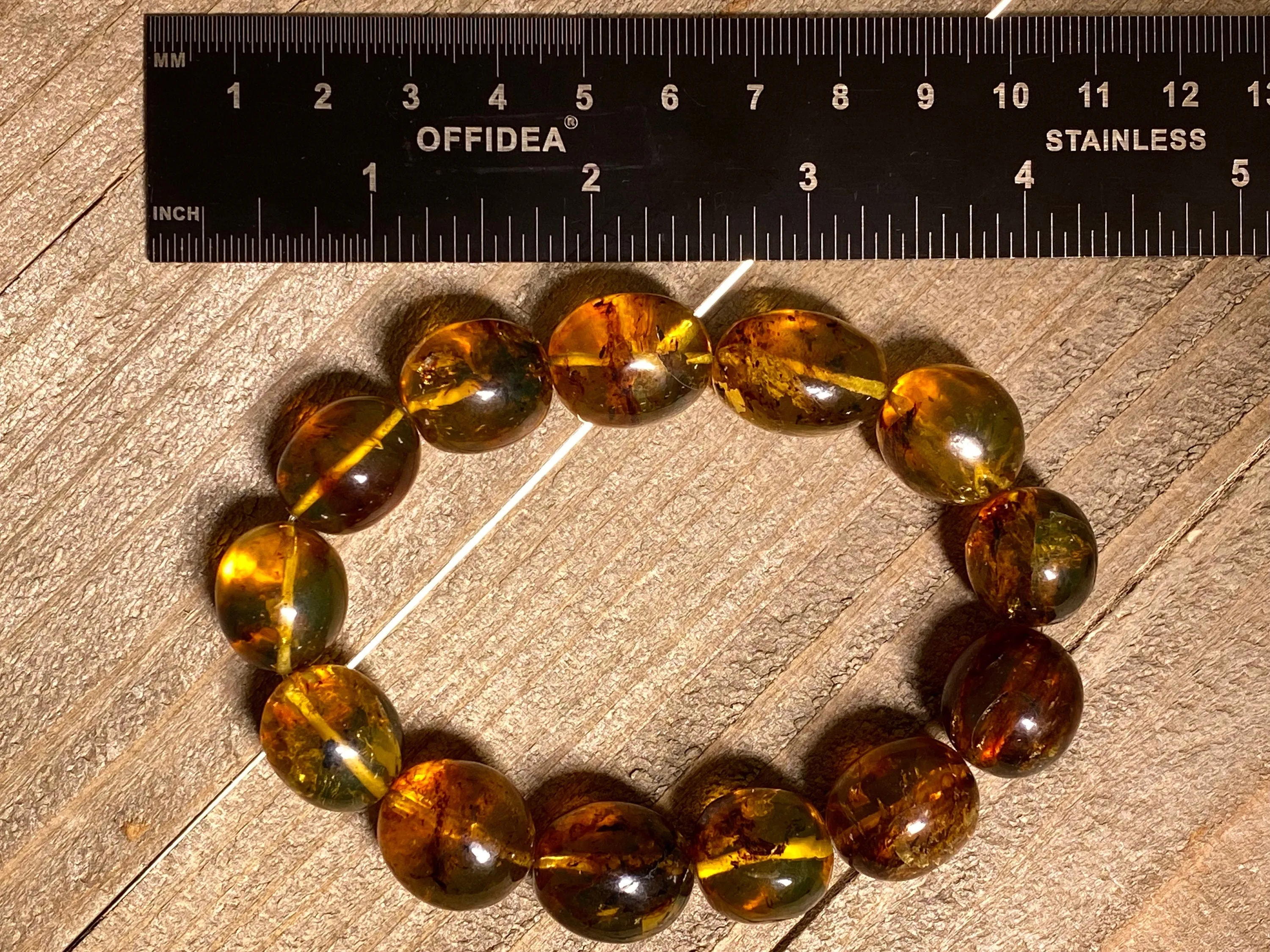 Mexican AMBER Crystal Bracelet - Beaded Bracelet, Handmade Jewelry, Healing Crystals and Stones, 48262